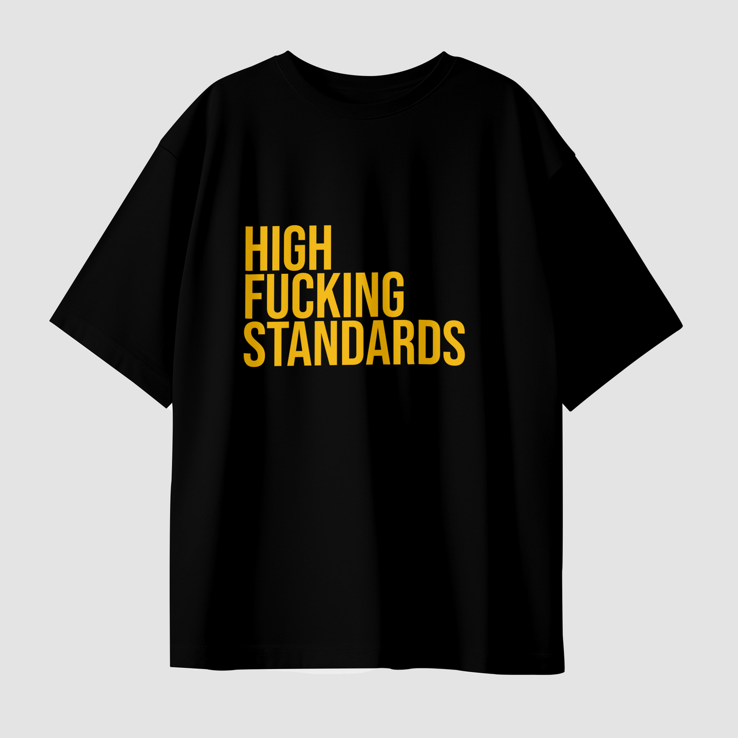 High Standards Oversized Graphic Printed T-Shirt Yellow