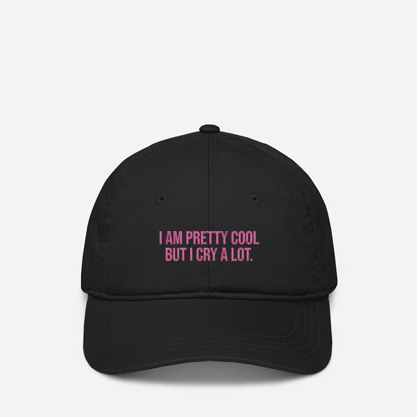 Pretty Cool Embroidered Baseball Cap Unisex Pink