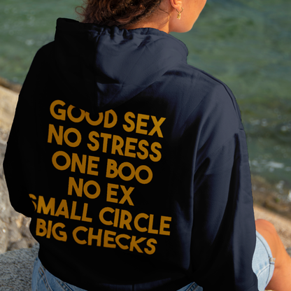 No Stress Graphic Printed Hoodie Yellow