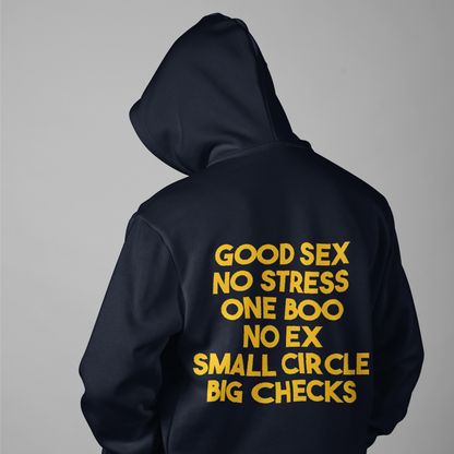 No Stress Graphic Printed Hoodie Yellow