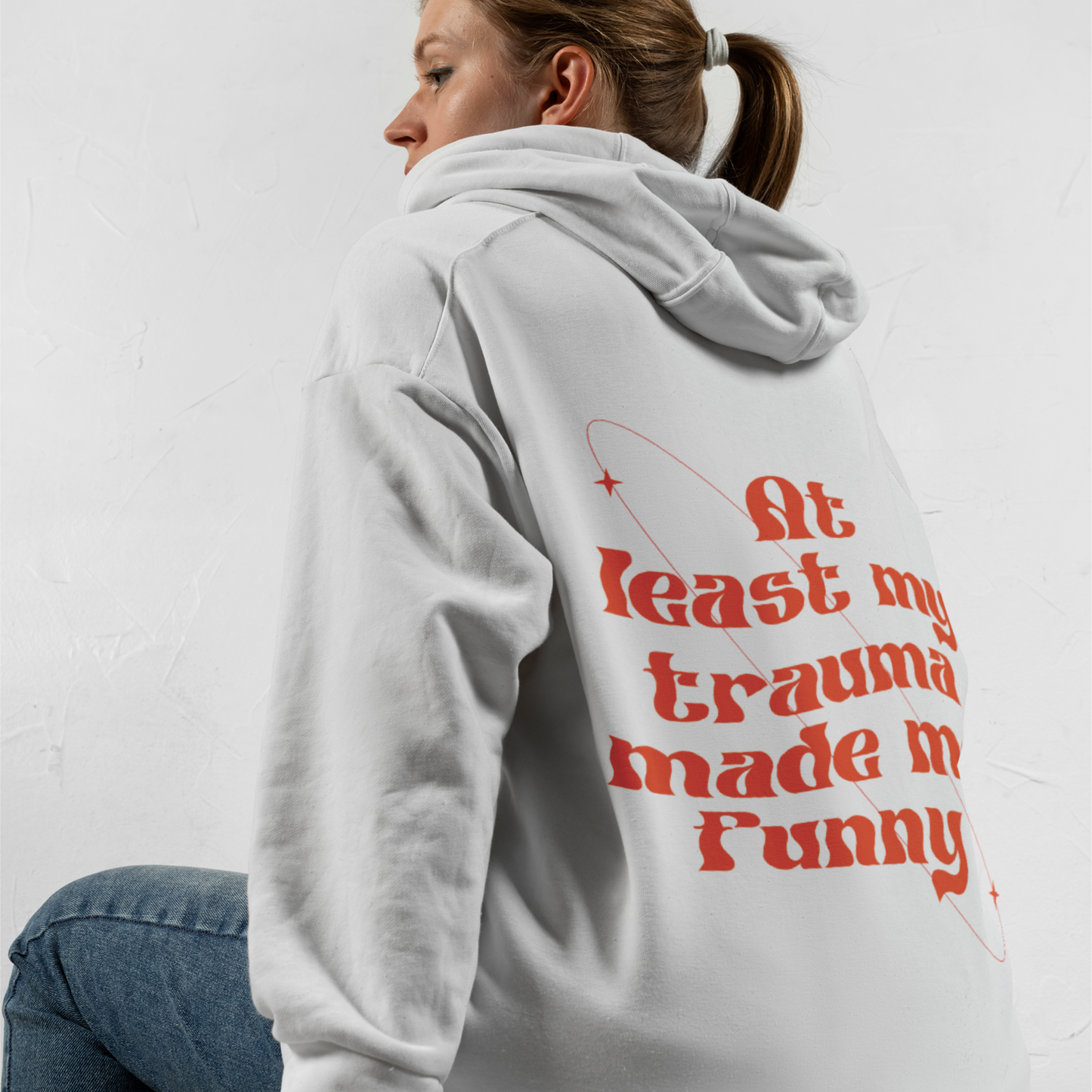 Funny Trauma Graphic Printed Hoodie