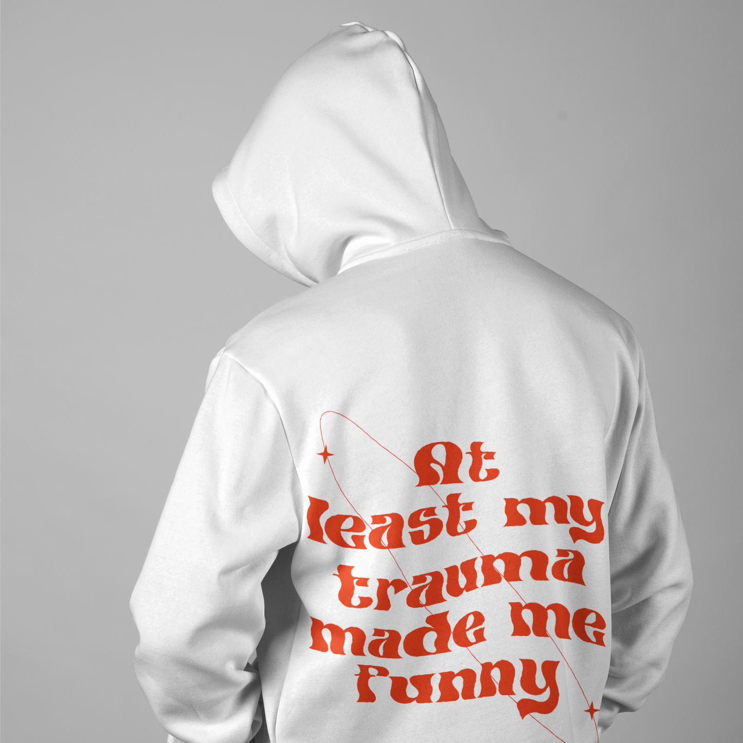 Funny Trauma Graphic Printed Hoodie