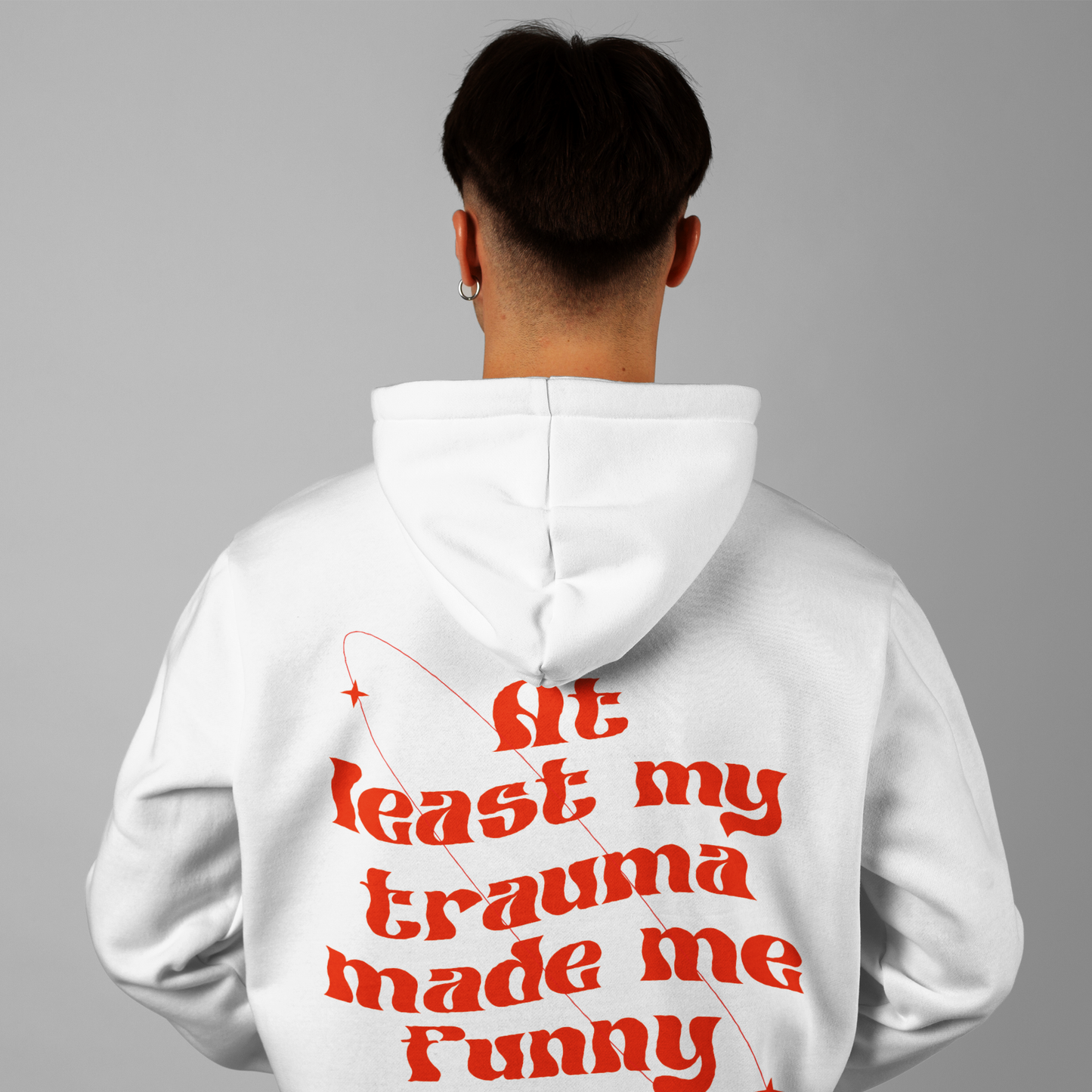 Funny Trauma Graphic Printed Hoodie