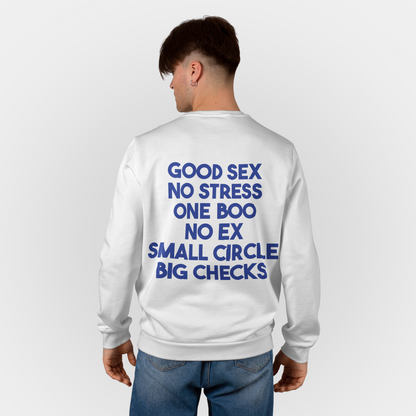 No Stress Graphic Printed Sweatshirt Blue